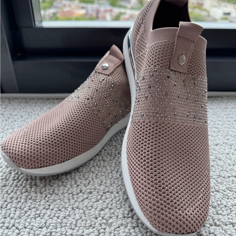 Nine West Aia Pink Sneakers Stylish Comfort Slip-on